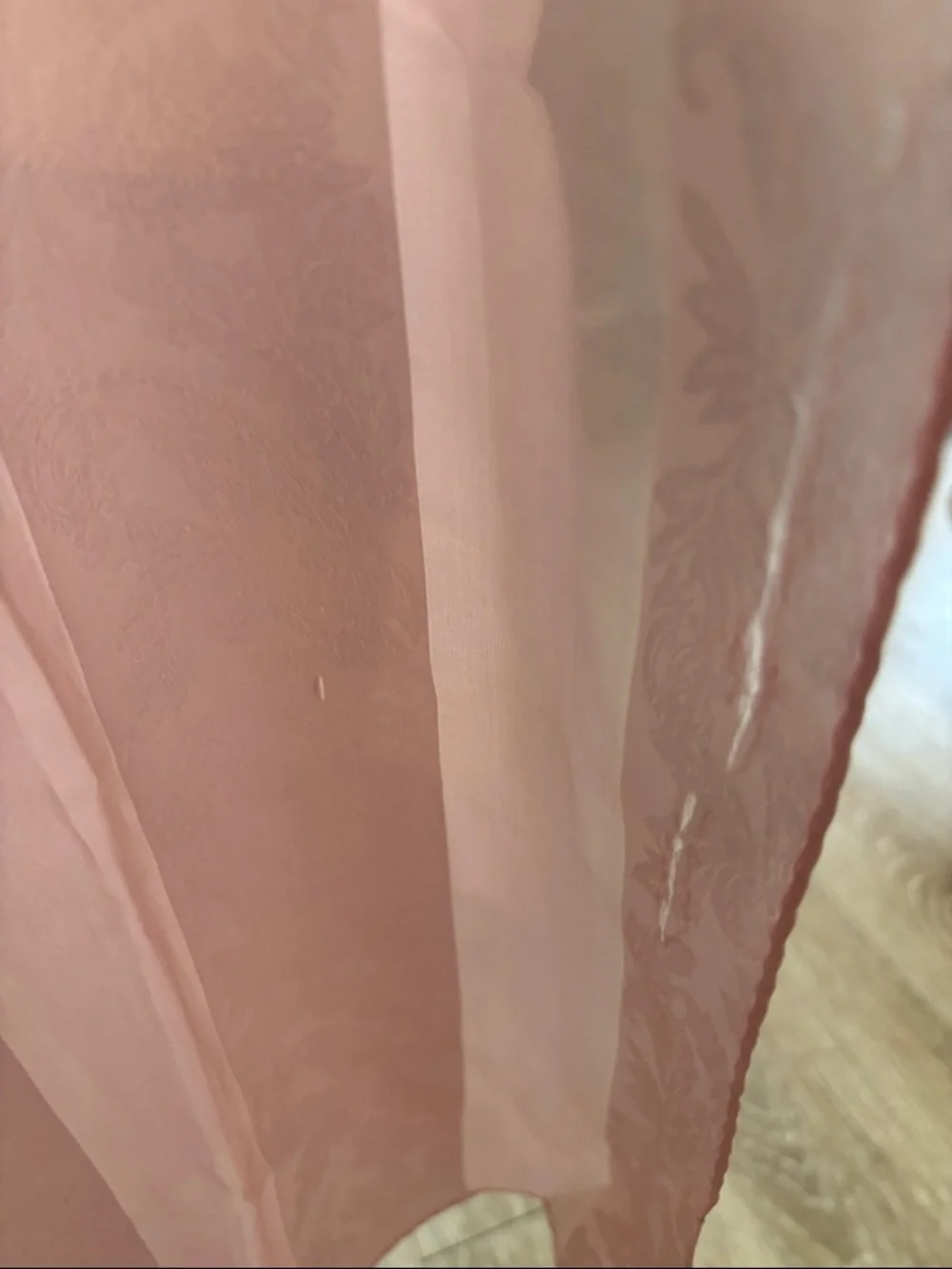 Oscar de la Renta light pink paisley print silk rectangular scarf